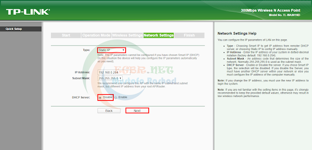 شرح بالصور ضبط اعدادات اكسز بوينت tp link tl wa801nd