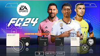 Download NEW!! PES EA Sports FC 2024 PPSSPP Full Transfer And Kits Season 2023-24 Best Graphics HD Camera PS5a