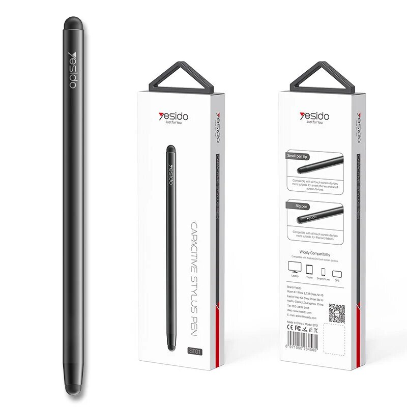 ST01 Double-Headed Passive Stylus Pen is a high precision contact pen that is feasible with all iOS, Android and Window Phone and Tablet devices that have a capacitive touchscreen. It has a pleasing hold and is antagonistic to stain and against interesting finger impression