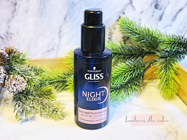 GLISS Night Elixir, GLISS Night Elixir opinie, serum do włosów GLISS Night Elixir, GLISS Night Elixir Overnight Reconstruction,  kwadrans dla ciebie