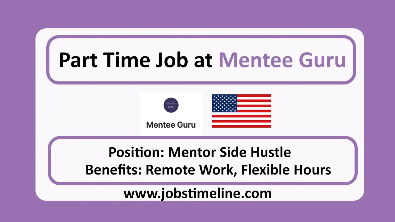 Part Time Evening Remote Job at Mentor Side Hustle 2023