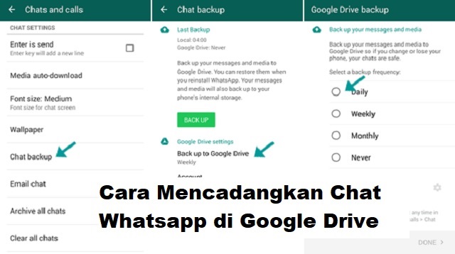 Cara Melihat Cadangan WA di Google Drive