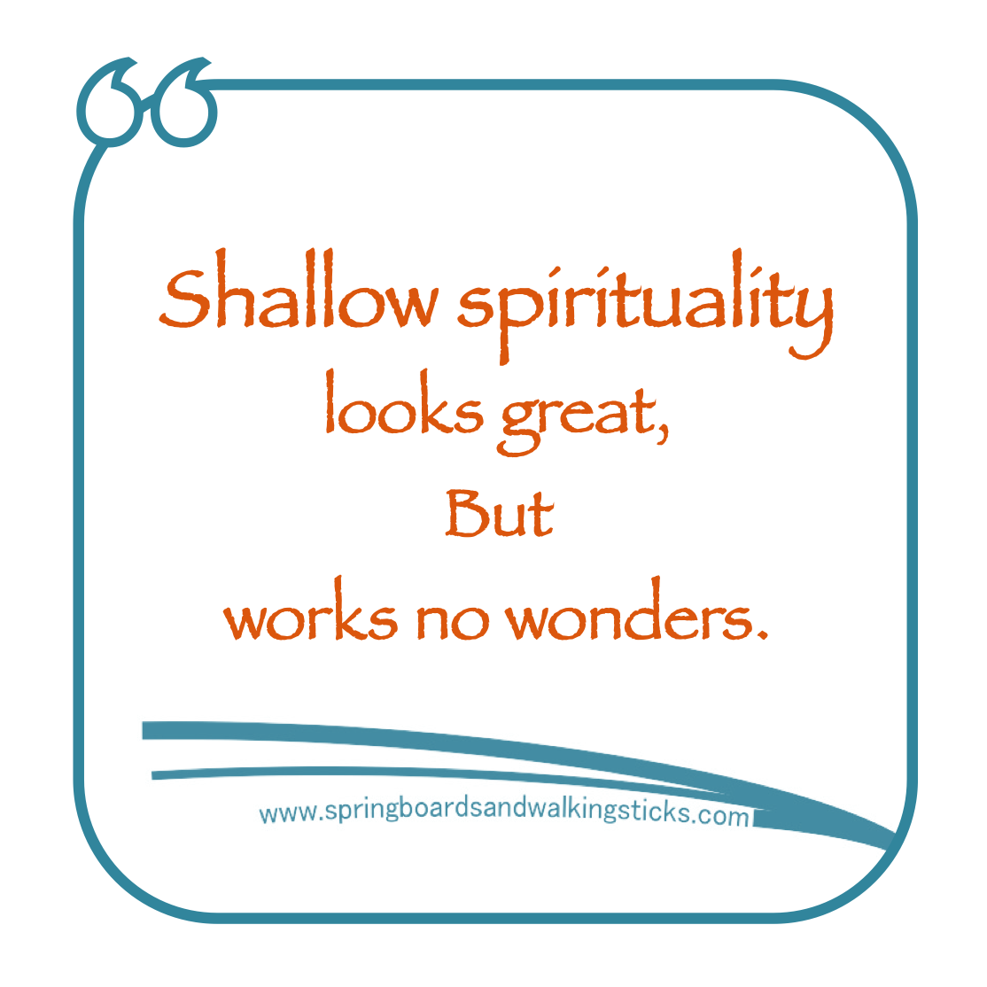 Shallow spirituality, show business, perceived quality