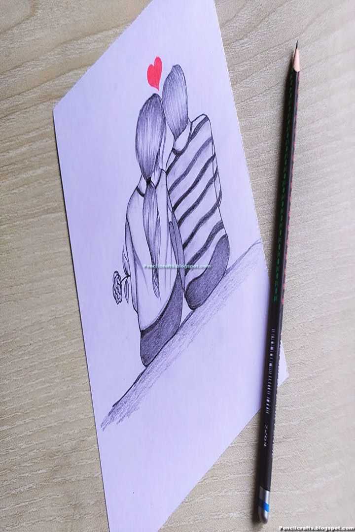 50+ Simple Love Pencil Drawings