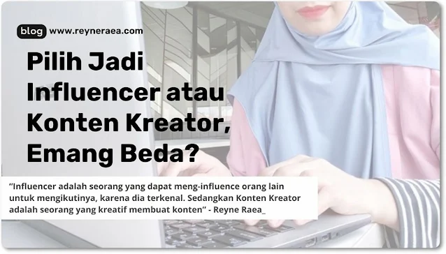 perbedaan influencer dan konten kreator