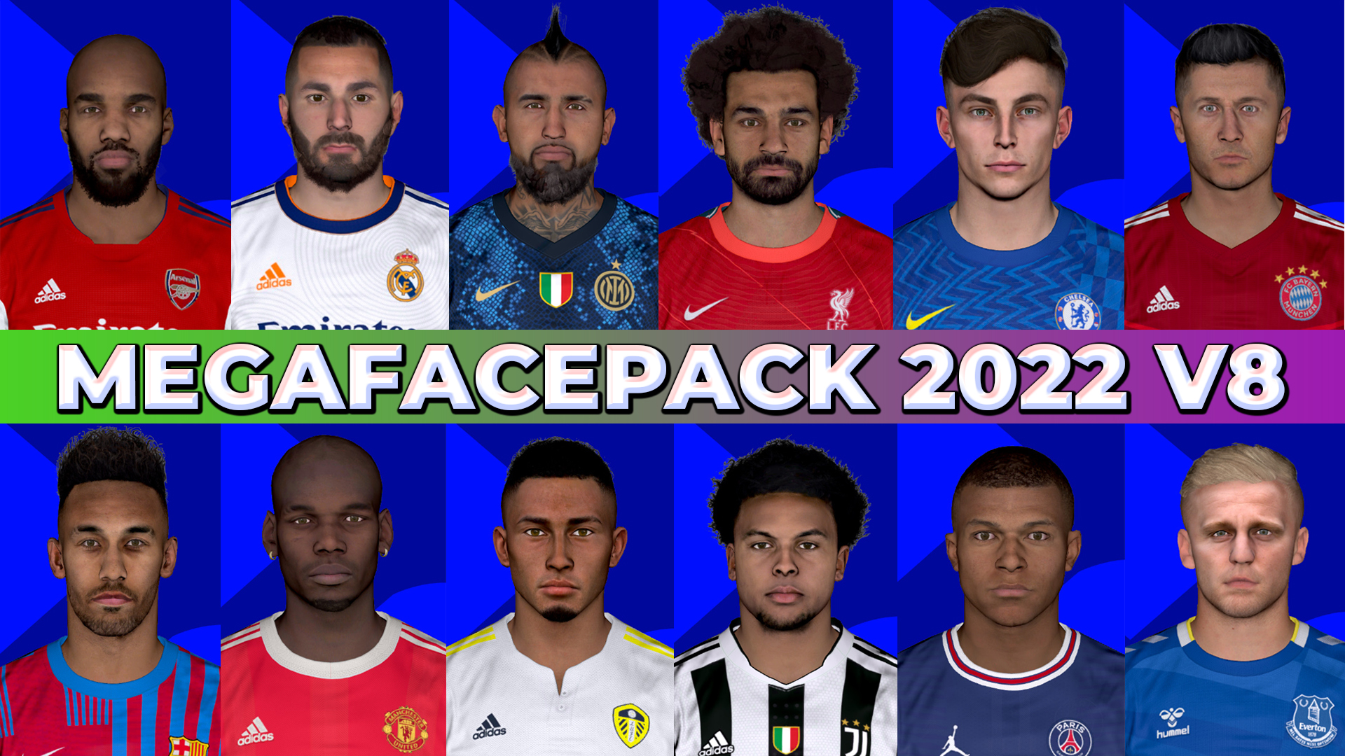 PES 2017 | New Mega Facepack V8 (+1000 Faces) Season 2022