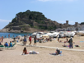 Beach and castle in Tossa de Mar