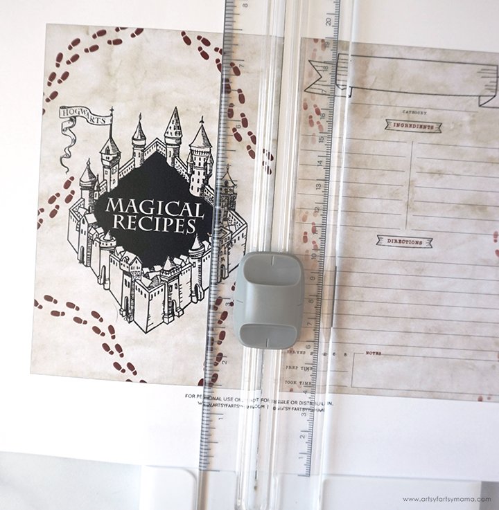 Free Printable Harry Potter Marauder's Map Recipe Cards