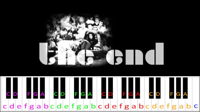 The End by The Doors Piano / Keyboard Easy Letter Notes for Beginners