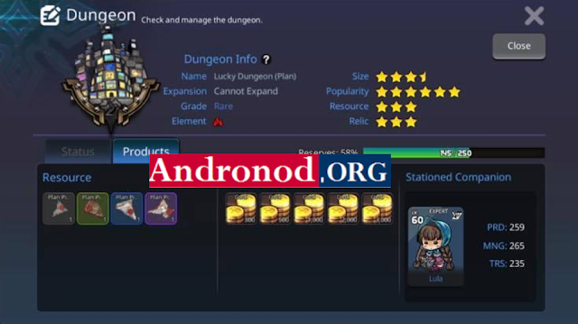  Permainan ini menceritakan game cara mengelola dan collection sebuah kota dan ruang bawah Lord Of Dungeons v1.00.01 Mod Menu Apk Terbaru