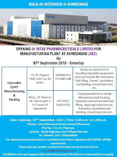 Intas Pharma Walk in