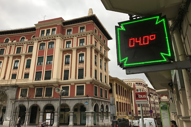 Imagen de archivo del termómetro de la farmacia en Herriko Plaza