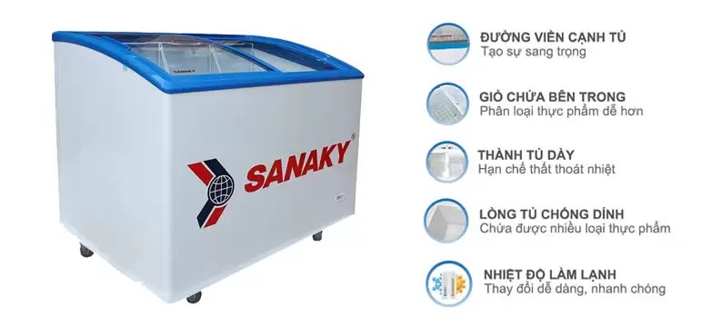 Tủ đông nắp kính Sanaky VH-382K 380 lít