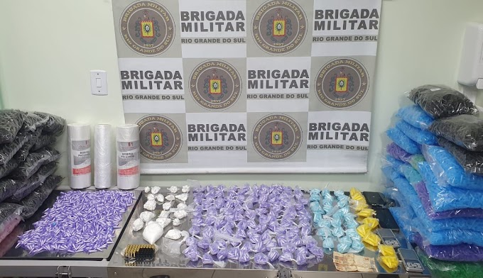 Brigada Militar realiza duas prisões e apreende quase 3 mil porções de cocaína em Cachoeirinha