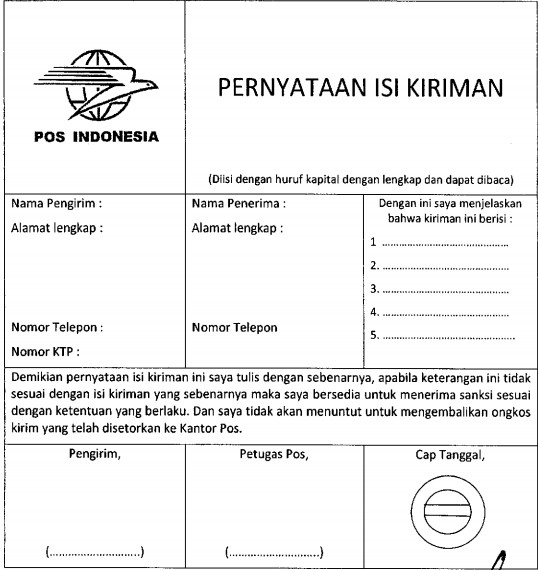 BARANG YANG DILARANG NAIK PESAWAT DAN DIKIRIMKAN LEWAT POS