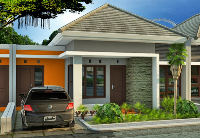 Desain rumah minimalis modern 1 lantai type 45