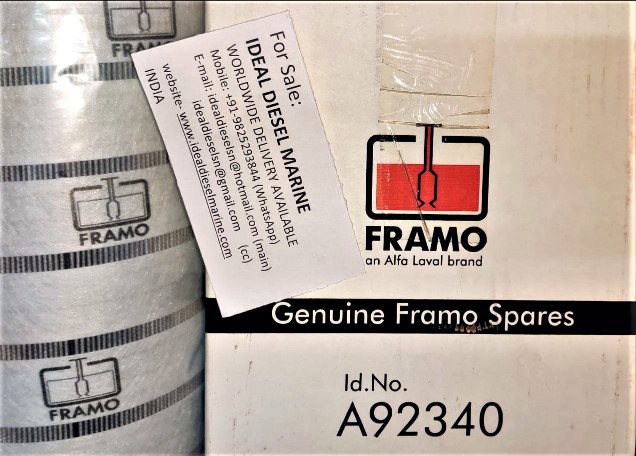 FRAMO Id. No. A92340 Filter IDEAL DIESEL MARINE Alfa laval