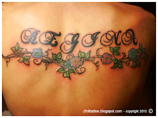 Regina In Tattoos Letters By Buster Duque