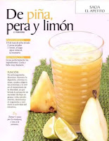 Jugos saludables piña pera y limon