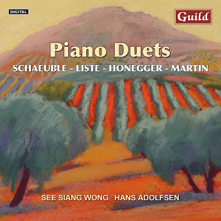 Piano Duets by Liste, Honegger, Schaeuble, Martin