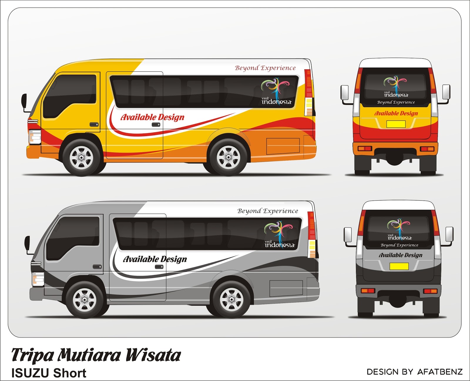 Jasa Design Livery / Stripping Bus, Truck, Elf Indonesia 