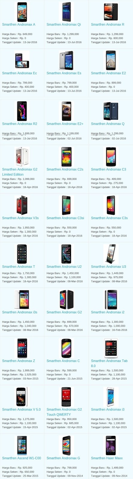 Harga Hp Terbaru Smartfren Agustus 2017