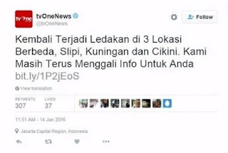 tv one hoax memberitakan bom sarinah kpi