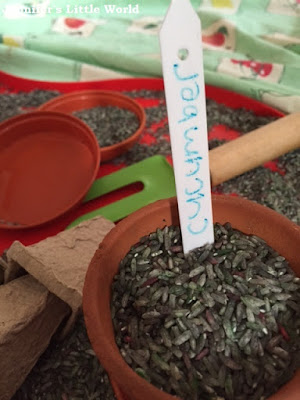 Gardening themed sensory play activity for children