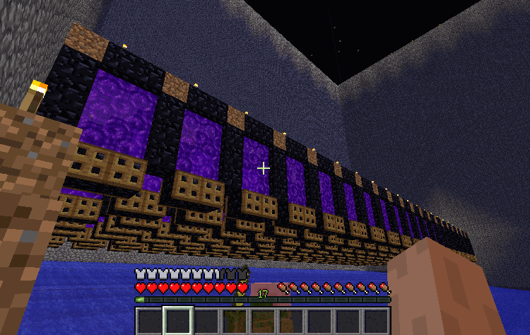 Minecraftプレイ日記 ゾンビピッグマントラップ ネザーポータルトラップ 建設 Part 13