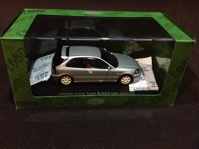 Jual Diecast Miniatur Mobil - Honda Civic Type R EK9 Late Version Silver