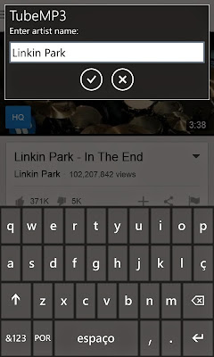 Baixar músicas do Youtube no Windows Phone
