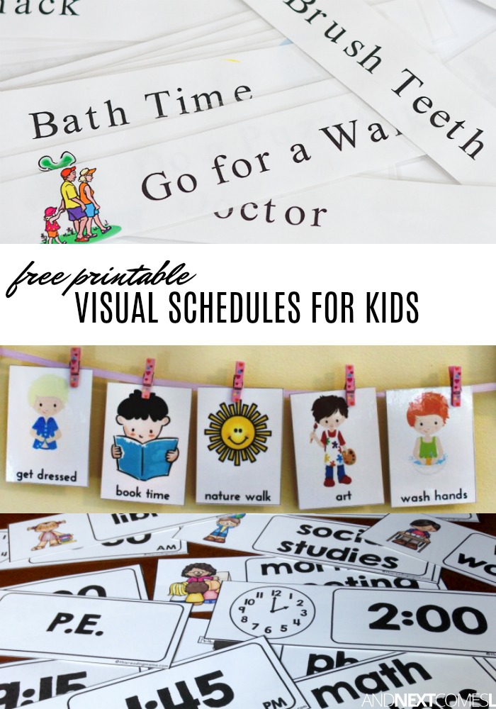 Free Visual Schedule Printables To Help Kids With Daily Routines And Next Comes L Hyperlexia Resources