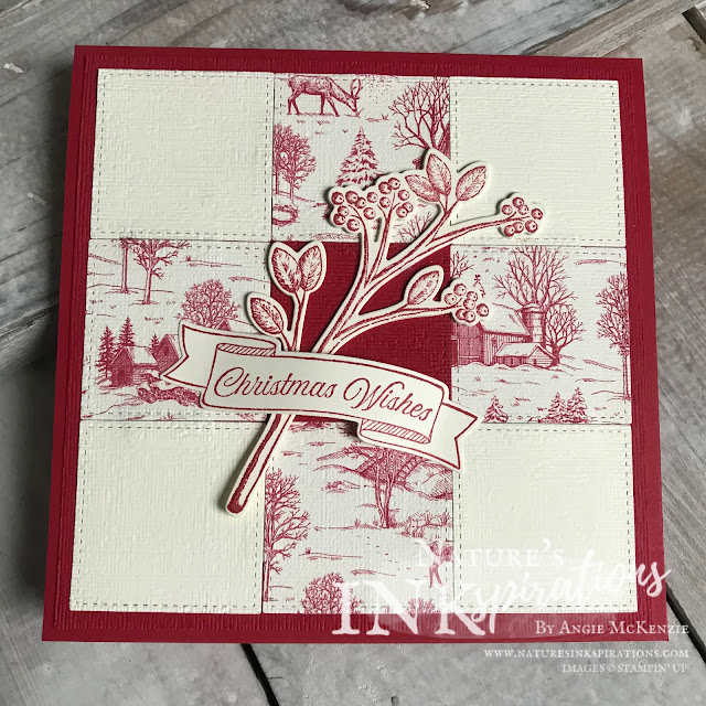 By Angie McKenzie for Kre8tors Christmas Blog Hop; Click READ or VISIT to go to my blog for details! Featuring the Toile Christmas Bundle and Toile Tidings Designer Series Paper by Stampin' Up!; #inspiredbypillows #toilechristmasbundle #toileschristmasstampset #christmascardinaldies #christmascards #naturesinkspirations #makingotherssmileonecreationatatime #cardtechniques #stampinup #handmadecards