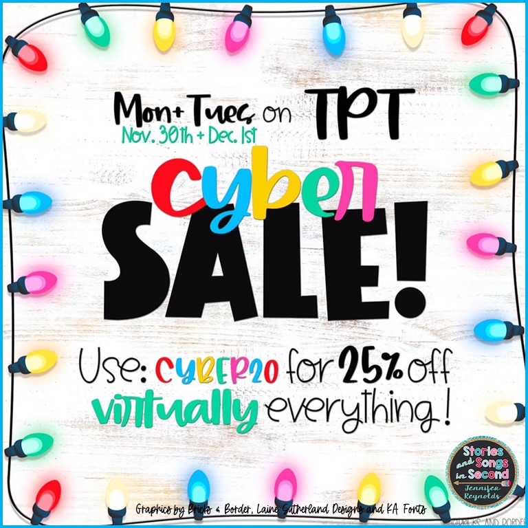 Get some great deals during the TpT Cyber Sale 2020!  Grab great holiday and winter resources for 25% off!