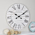 Shiplap Farmhouse Wall Clock, American Crafted, White, 18 x 2 x 18,
