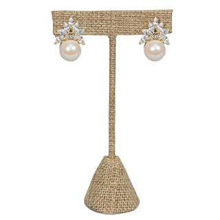 Shop for Small Metal T-Shaped Burlap Earring Display Stand 