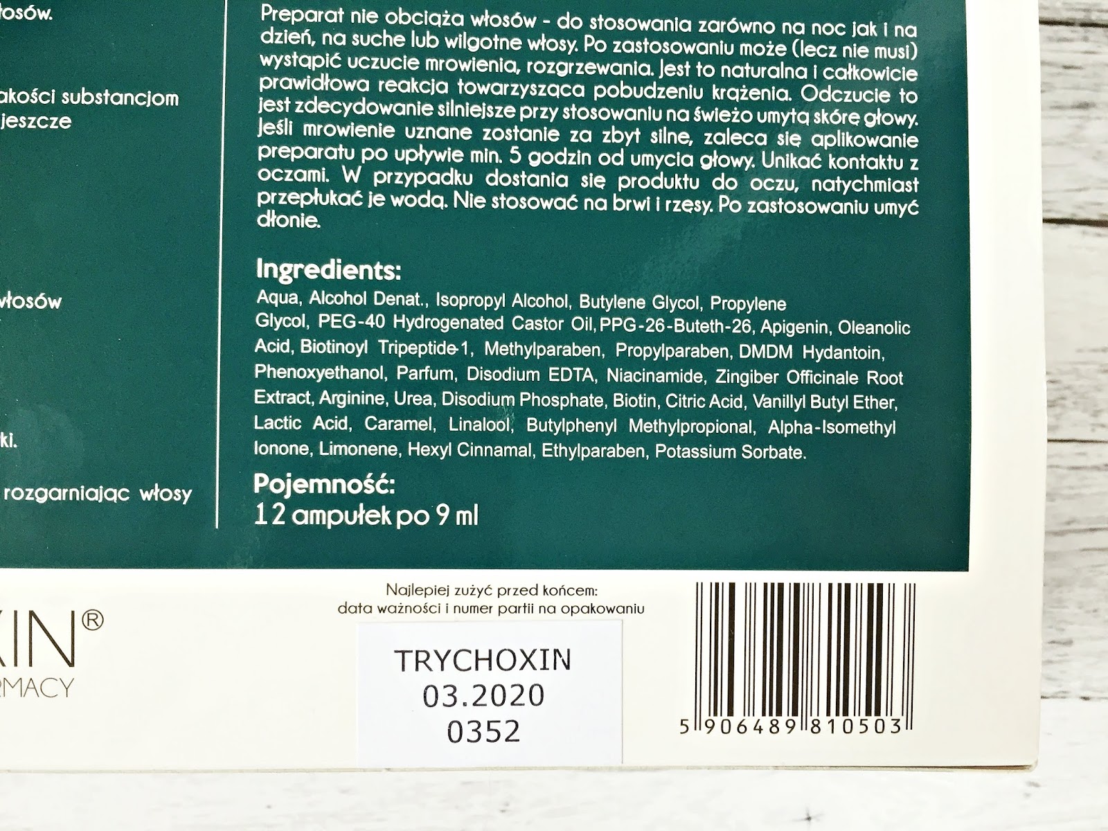 trychoxin sklad