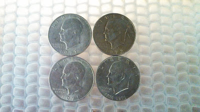 Eisenhower silver dollars found from another customer at the bank