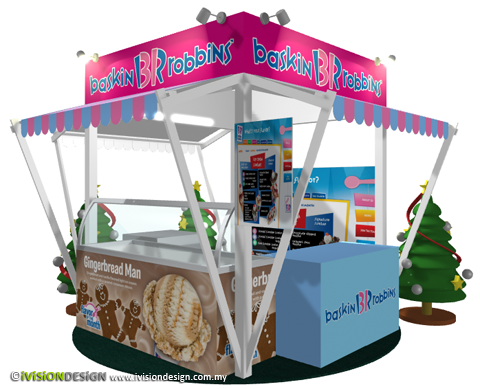 Exhibition Booth Design | Baskin Robbins Christmas 2010 - front view