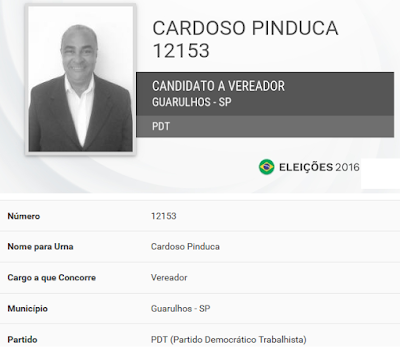 Cardoso Pinduca 12.153 - Candidato Vereador - Guarulhos