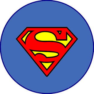 Superman Symbol, Toppers or Free Printable Candy Bar Labels.