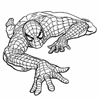 Mewarnai Gambar  Kartun  Spiderman Hitam  Putih  Aneka 
