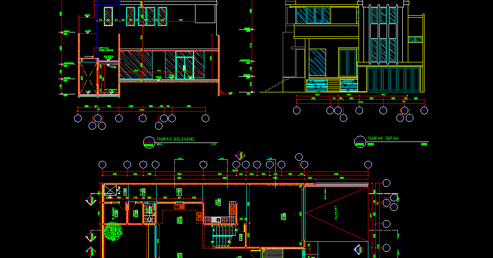  Denah  Rumah Minimalis 2 Lantai  dwg  Desain Rumah Minimalis