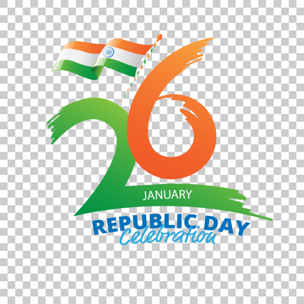 Republic Day text PNG download