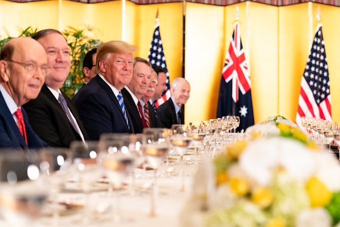 President Trump eats with United Nations Security Council delegates in the wake of coming back from NATO summit 