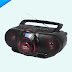 NAXA NPB-273 Portable Bluetooth® MP3/CD AM/FM Stereo Radio Cassette Player/Recorder 