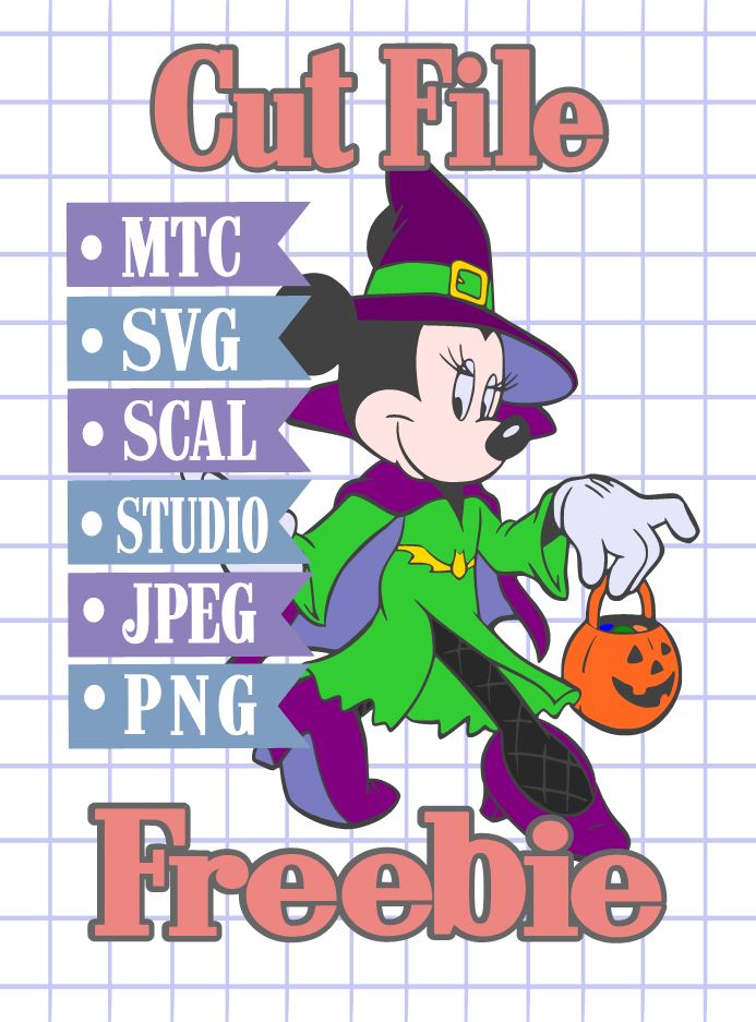Download The Scrapoholic : Cut File Freebie Halloween Disney Minnie ...