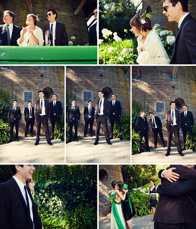 bride with a green wedding dress