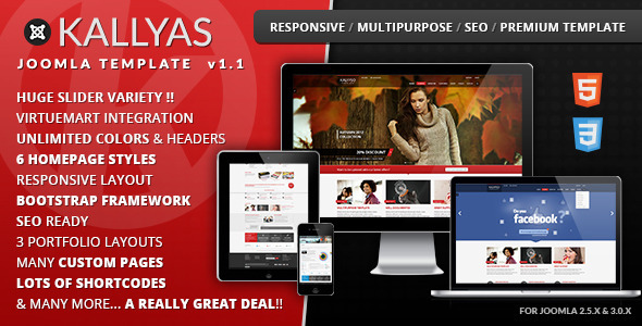 KALLYAS Responsive Multi-purpose Joomla Template - Retail Joomla