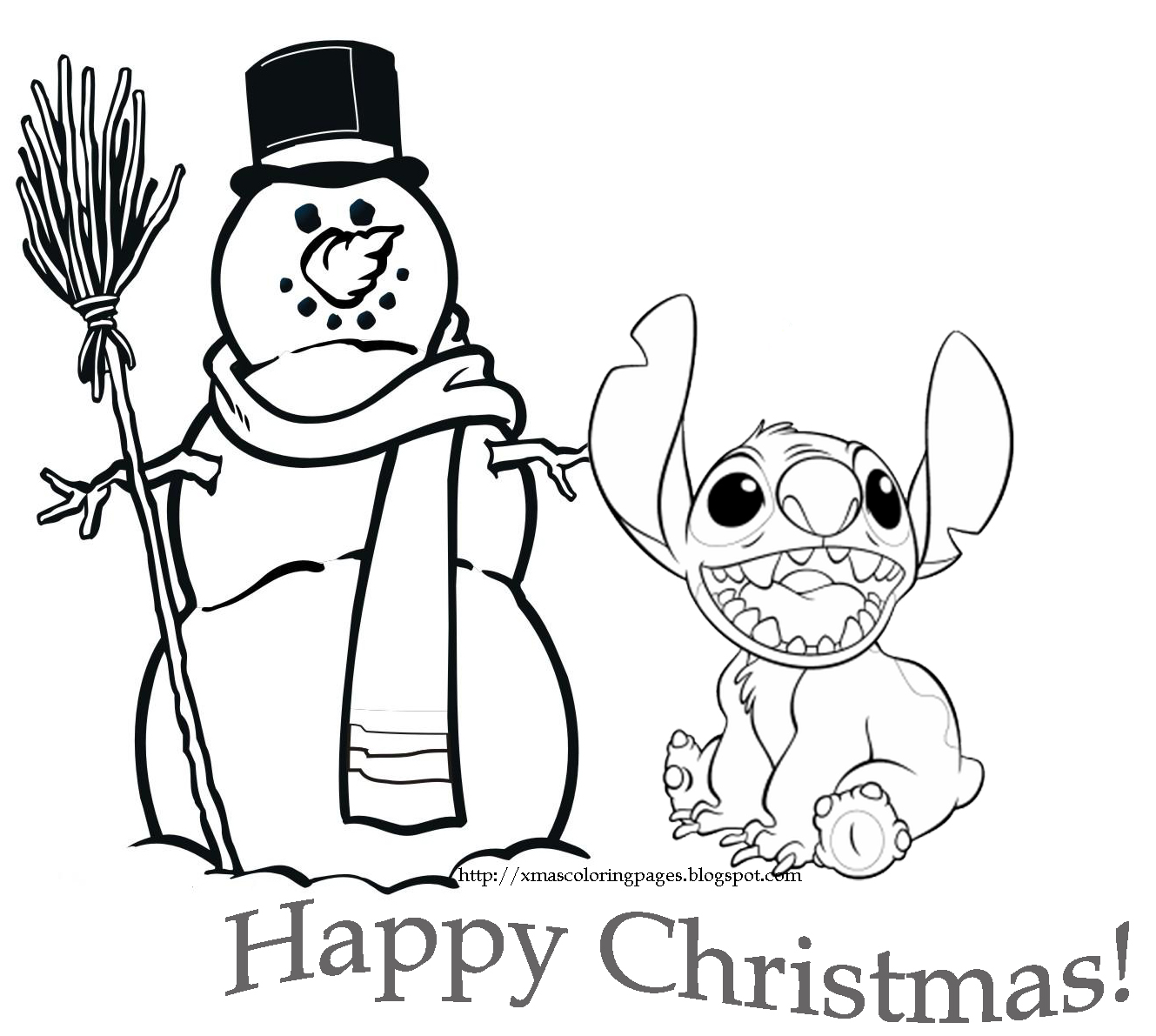 stitch disney lilo coloring page christmas